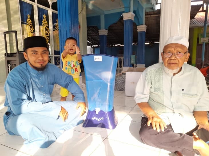 Penyaluran Filter Air Langsung Minum ke Masjid Istiqomah Tiga Binanga