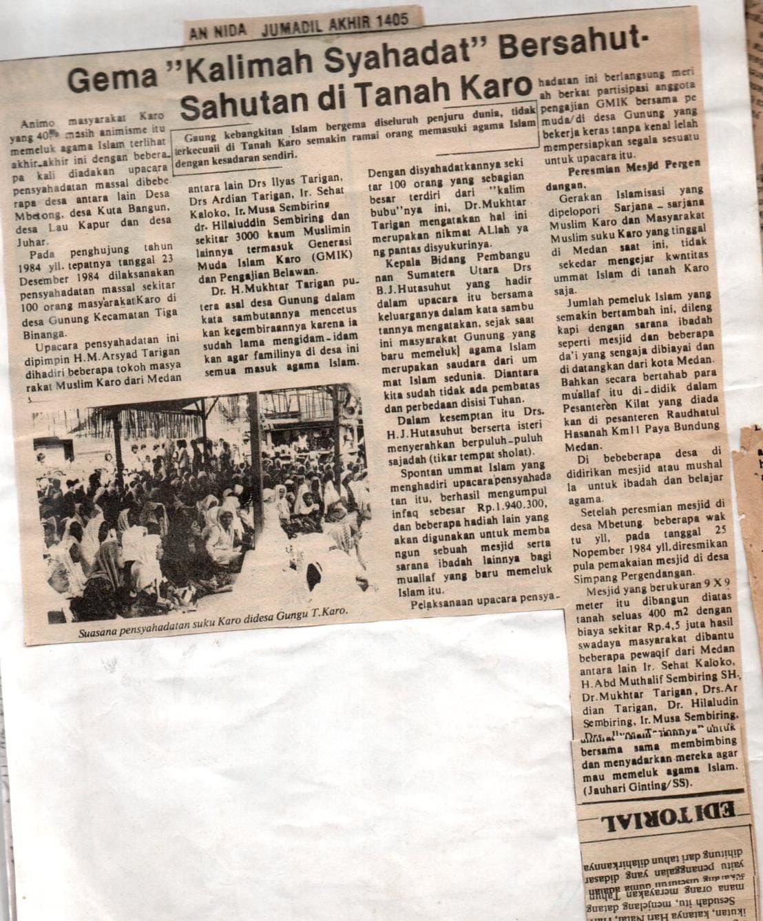 Pensyahadatan Massal, di Desa Gunung